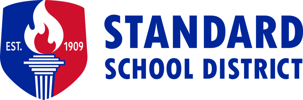 District Logo in Red, White, and Blue