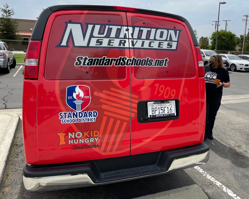 New van wrapped with school logo